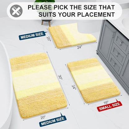 Arotive Microfiber Bathroom Rugs, Shaggy Soft Absorbent Bath Rug, 59x24