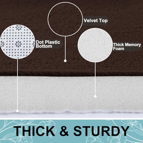 Smiry Memory Foam Bath Mat 47x20, Extra Soft and Absorbent Bathroom Rugs