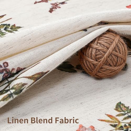 Colorful Star French Country Floral Linen Shower Curtain, 72" W x 72" L