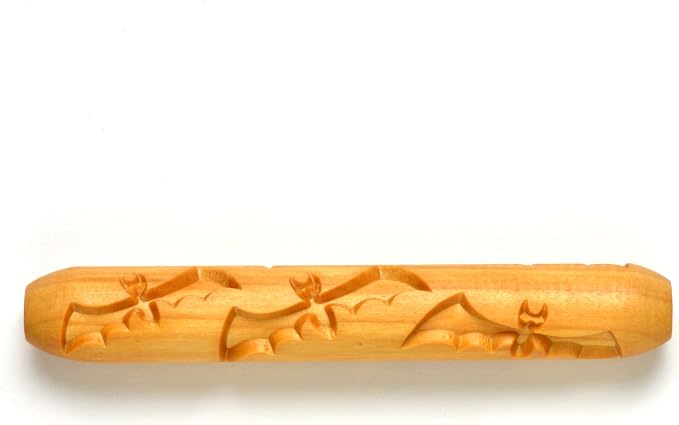 MKM Pottery Tools Wood Hand Rollers for Clay (HR-34 Flying Bats)