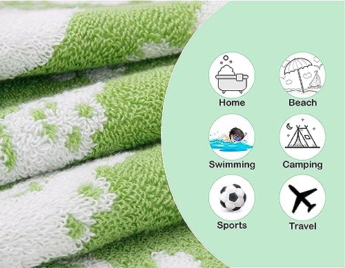 ORIGINAL KIDS 6 Piece Towel Set - 100% Cotton Jacquard Bathroom Towel Set