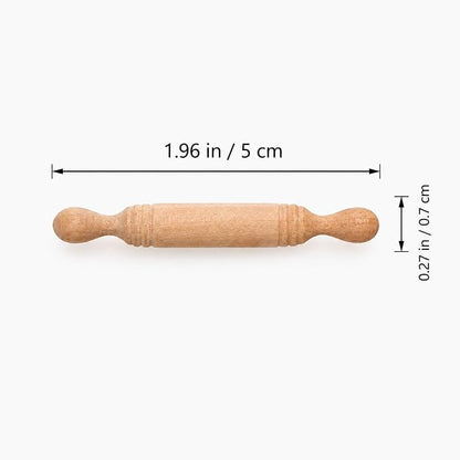 LUOZZY 15Pcs Miniature Wooden Rolling Pin Set - 2 Inch Craft Rolling Pin Models, Mini Baking Tool for DIY Scenes and Decorative Displays