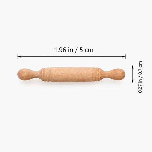 LUOZZY 15Pcs Miniature Wooden Rolling Pin Set - 2 Inch Craft Rolling Pin Models, Mini Baking Tool for DIY Scenes and Decorative Displays