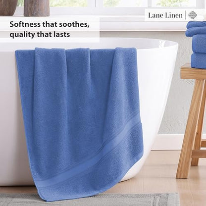 LANE LINEN Towel Set Soft Absorbent Quick Dry 100% Cotton 3 Piece - Allure