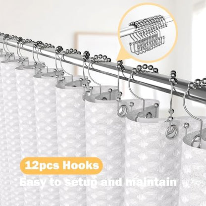25 PCS White Bathroom Accessories Set丨Shower Curtain Bathroom Accessory