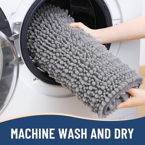 Arotive Round Bathroom Rugs 30x30, Soft Absorbent Chenille Shaggy Bath Mat