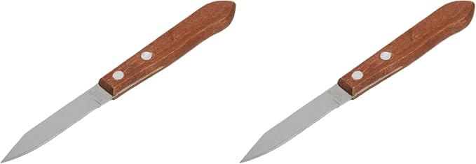 Chef Craft Select Stainless Steel Granny Knife, 6.75 inches in Length 3 inch Blade, Wood Handle (Pack of 2)