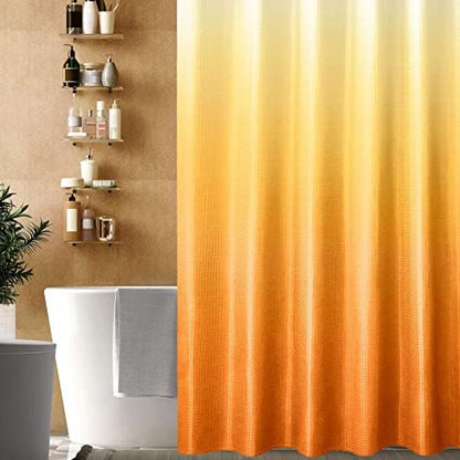 Gibelle Orange Ombre Fabric Shower Curtain for Bath Decor, 72 x 72