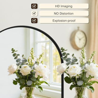 Arched Bathroom Vanity Mirror for Over Sink, 2 Pack 36”x24”, Black