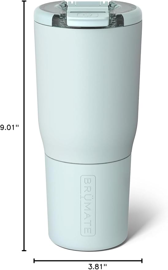 BrüMate Nav 25oz 100% Leak Proof Insulated Travel Tumbler with Magnetic BevLock™ Lid - Double Wall Cup-Holder Friendly Stainless Steel Mug (Blue Agave)