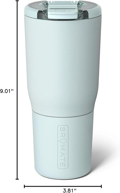 BrüMate Nav 25oz 100% Leak Proof Insulated Travel Tumbler with Magnetic BevLock™ Lid - Double Wall Cup-Holder Friendly Stainless Steel Mug (Blue Agave)