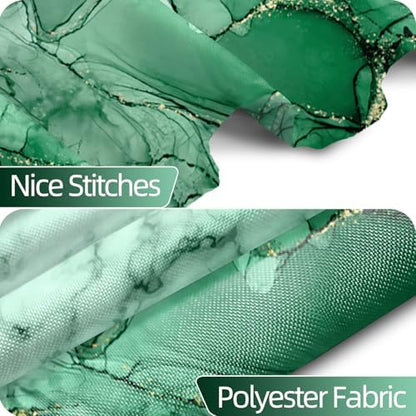 Green Marble Waterproof Bathroom Shower Curtain 65x72 inches