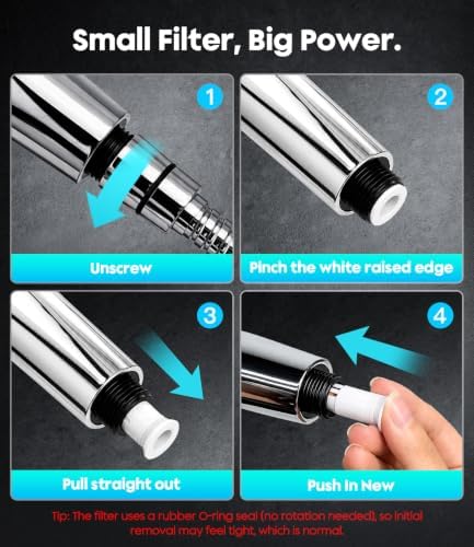 Handheld Shower Head High Pressure – Magnetic Holder,10 Spray Modes with Power Wash for Pets&Tile&Toilet, Filtered for Softer Skin & Shinier Hair, 1.8GPM, Stainless Steel Hose