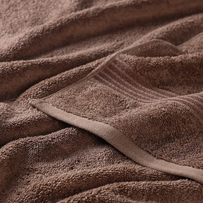 Superior Egyptian Cotton Bath Towel Set, Home Bathroom Towels, Master, Guest Bath, Decor Essentials, Quick Dry, Absorbent, Large Body Towels, Spa, Hotel, Resort, Adult, Kids, Set of 2, Mocha