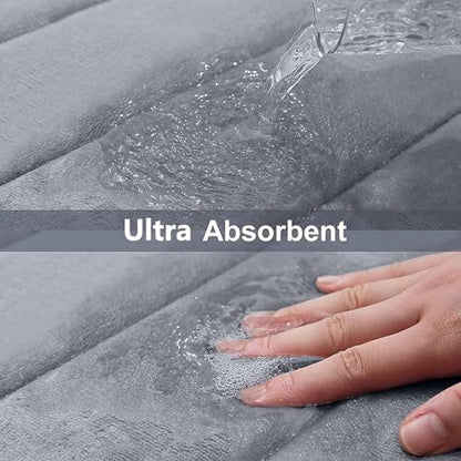 Buganda Memory Foam Bath Mat 60 x 24, Ultra Soft Absorbent Bathroom Rugs