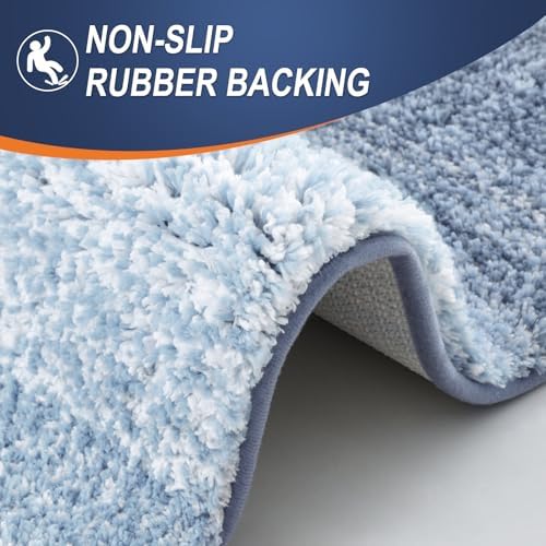OLANLY Microfiber Bathroom Rugs Sets 3 Piece, 47"x20"+24"x16"+24"x20"