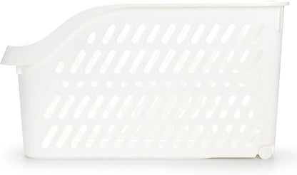 Coloch 4 Pack Plastic Under Sink Organizer with Wheels, Roll Out Bottle Organization Bins Narrow Kitchen Cabinet Organizers Multifunctional Plastic Organizer Basket for Under Sink, Kitchen, Bathroom