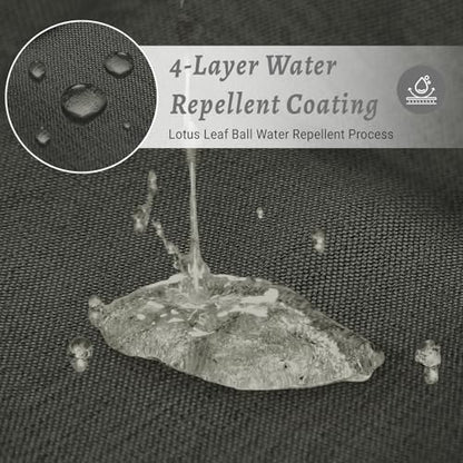 WONICY No Hook Shower Curtain with Liner, Charcoal Grey, 71 x 86 Inch
