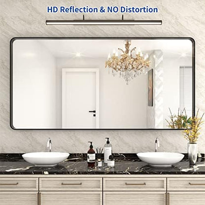 WEER Black Bathroom Vanity Mirror 72X36 Inch
