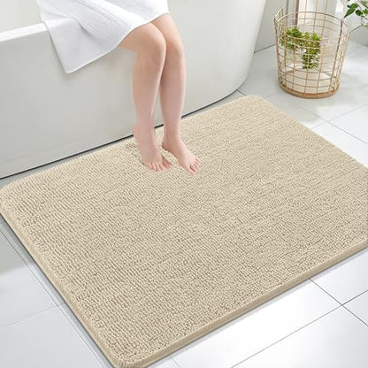 OLANLY Large Bathroom Rugs 40x32, Extra Soft Absorbent Chenille Bath Rugs