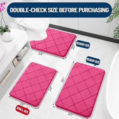 OLANLY Memory Foam Bath Mat 59x34, Ultra Soft and Absorbent Bathroom Rugs