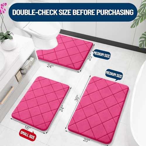 OLANLY Memory Foam Bath Mat 59x20, Ultra Soft and Absorbent Bathroom Rugs