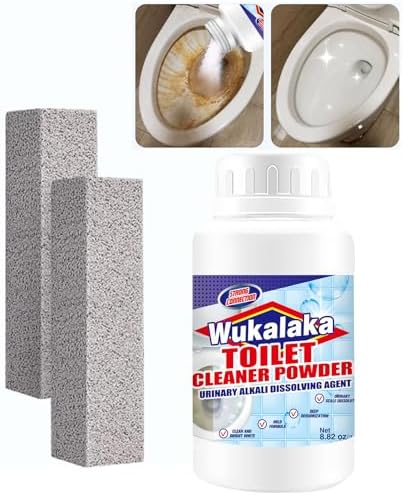 Pumice Stone for Toilet Cleaning Bowl Stick, Toilet Bowl Cleaners Brush, Powerfully Cleans Hard Water Rings, Calcium Buildup and Stains, Suitable for Cleaning Toilets, Bathroom