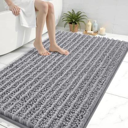 Arotive Bathroom Rugs Mat 44x32, Soft Absorbent Chenille Shaggy Bath Mat
