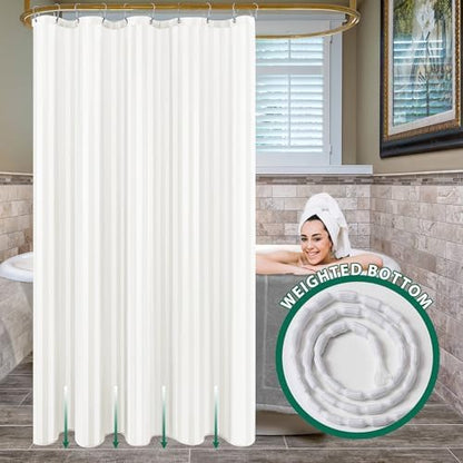 Fabric Shower Curtain Liner 72x72 Inch-Standard Size Cloth Shower Liners