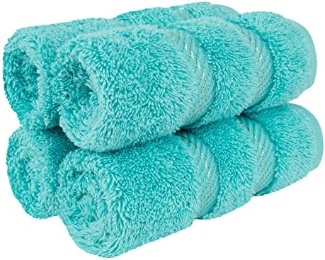American Soft Linen 100% Cotton Luxury Turkish Towels, 4 PC Washcloth Set
