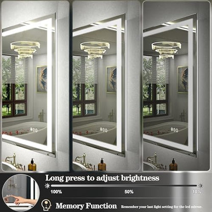 32x36 Inch LED Lighted Bathroom Vanity Mirror for Wall