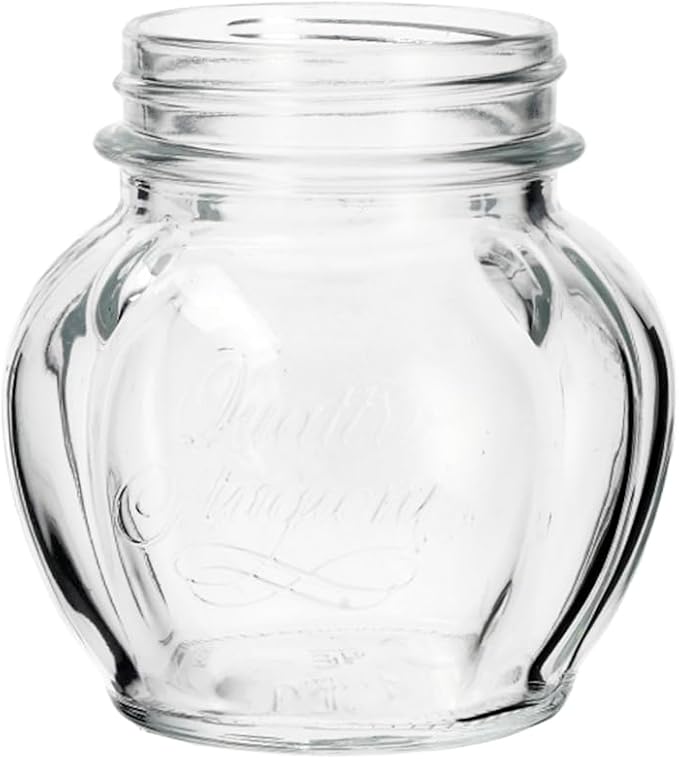 Bormioli Rocco Quattro Stagioni Stacking Jar (Set of 4) - 9.25 Oz Glass Jar - Nestable & Stackable, Wide‑Mouth for Canning, Serving & Storing - Dishwasher & Freezer‑Safe Glass Container, Made in Italy