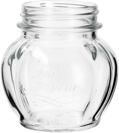 Bormioli Rocco Quattro Stagioni Stacking Jar (Set of 4) - 9.25 Oz Glass Jar - Nestable & Stackable, Wide‑Mouth for Canning, Serving & Storing - Dishwasher & Freezer‑Safe Glass Container, Made in Italy