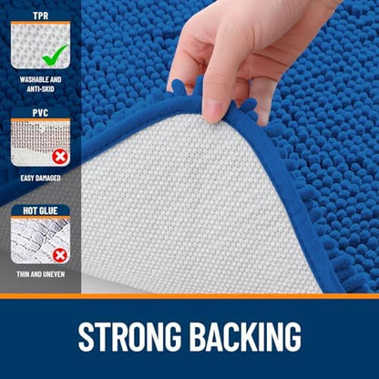 OLANLY Bathroom Runner Rugs 45x27, Extra Soft Absorbent Chenille Bath Rugs