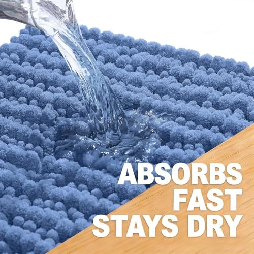 OLANLY Bathroom Rugs 36x24, Thick Soft Absorbent Chenille Bath Rugs