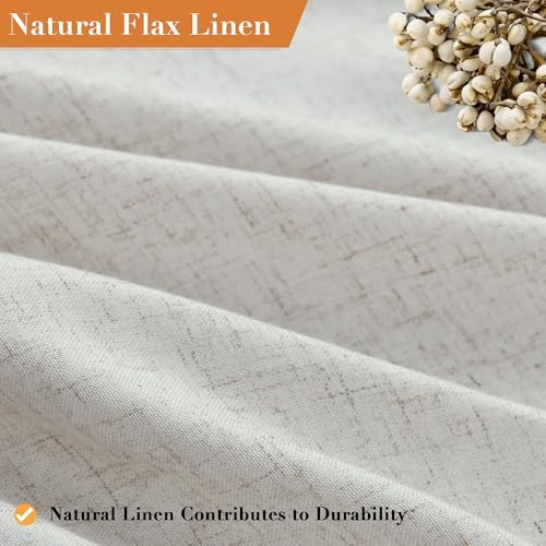 Nanspring Linen Shower Curtain for Bathroom 72x72 Inch 1 Panel Boho Color