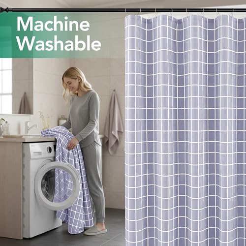 Fabric Farmhouse Shower Curtain-Cloth Extra Long Shower Curtains Bathroom