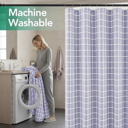 Fabric Farmhouse Shower Curtain-Cloth Extra Long Shower Curtains Bathroom