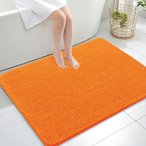OLANLY Large Bathroom Rugs 44x32, Extra Soft Absorbent Chenille Bath Rugs