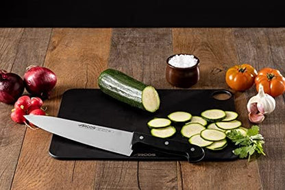 Arcos Chef Knife 10 Inch Stainless Steel. Professional Cooking Knife For Cutting Variety of Foods. Ergonomic Polyoxymethylene Handle and 250 mm Blade. Series Universal. Color Black