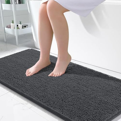 OLANLY Large Bathroom Rugs 50x30, Extra Soft Absorbent Chenille Bath Rugs
