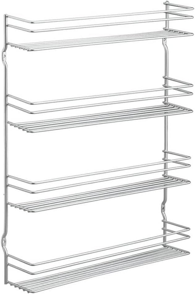 Metaltex Spice Rack "Pepito" with 4 Baskets, Silver, 36 x 8 x 45 cm