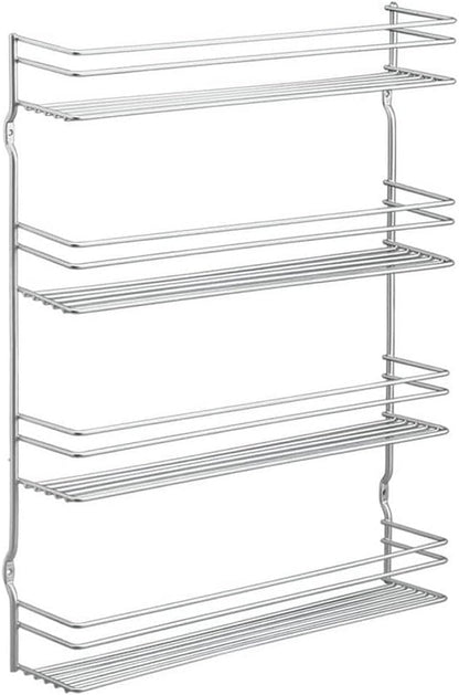Metaltex Spice Rack "Pepito" with 4 Baskets, Silver, 36 x 8 x 45 cm