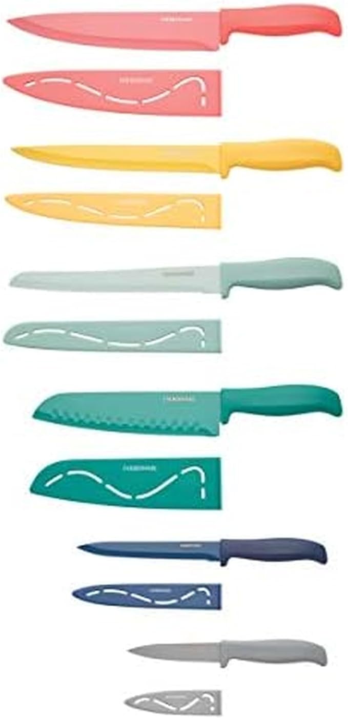 Farberware - 5272030 Farberware Resin Cutlery Set, Assorted, Pastel Cool, 12-piece