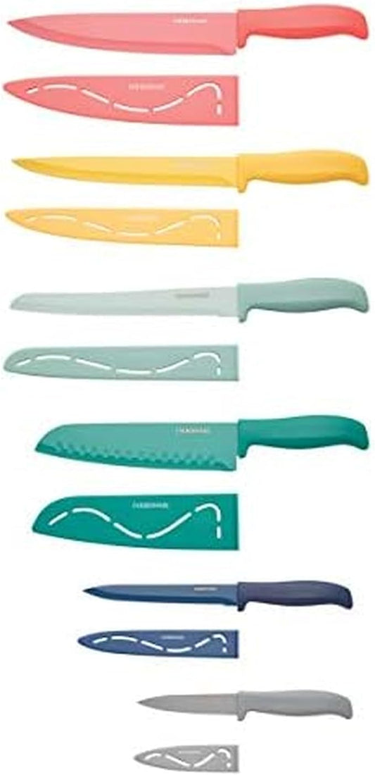 Farberware - 5272030 Farberware Resin Cutlery Set, Assorted, Pastel Cool, 12-piece