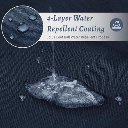 WONICY No Hook Shower Curtain with Liner for Bathrooms, Navy, 71 x 74