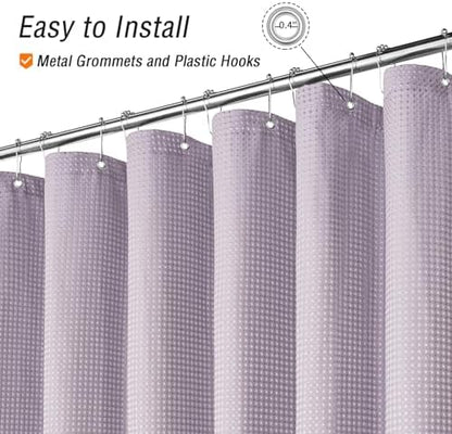 Gibelle Long Lavender Fabric Shower Curtain, 72 x 78