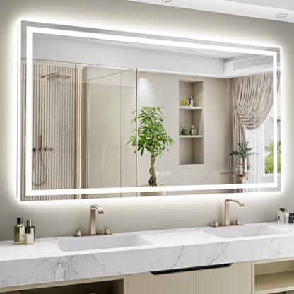 72x48 LED Bathroom Mirror with Lights, Lighted Vanity Mirror