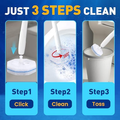 150 Pack Toilet Brush Refills, Disposable Toilet Cleaning Pads