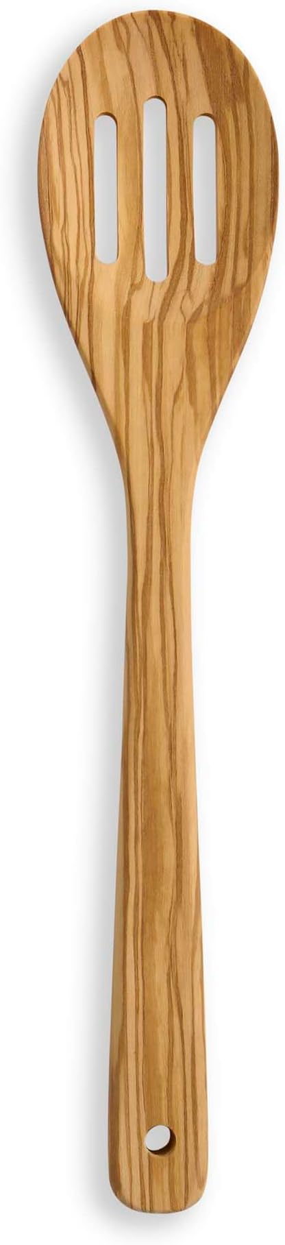 Fantes Italian Olivewood Slotted Cooking Spoon, 12-Inch, The Italian Market Original since 1906
